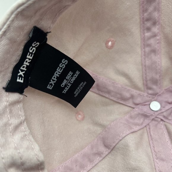*Preown : [Brand, Express) LIGHT PINK/WHITE Rose Babe cap. GR27 - Picture 6 of 6